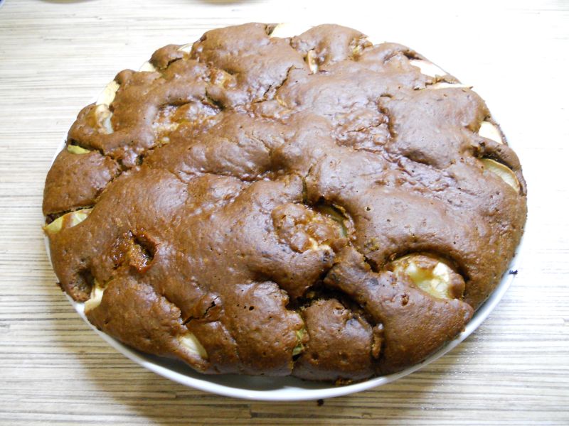 Постная шарлотка с кабачком